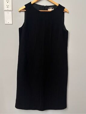 Vintage 1980s Alma Classic Sleeveless Black Dress